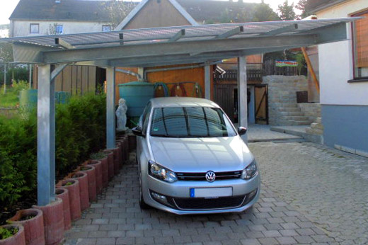 Metall-Carport von B+Z Metallbau